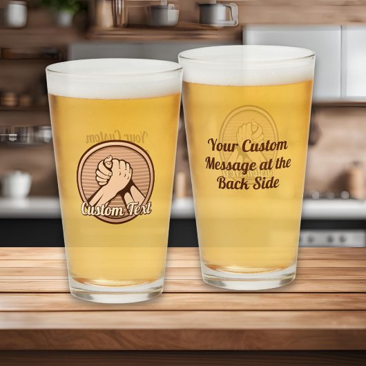 Arm Wrestling Bronze Glas