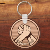 Arm Wrestling Bronze Sleutelhanger (Voorkant)