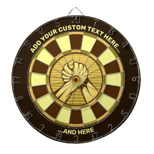 Arm Wrestling Gold-dartboard met aangepaste tekst Dartbord