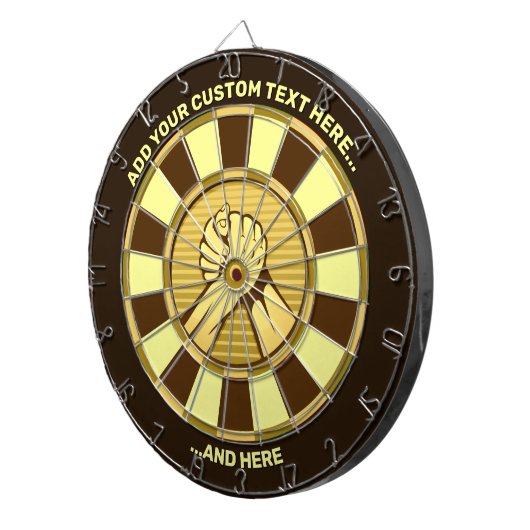 Arm Wrestling Gold-dartboard met aangepaste tekst Dartbord (Voorkant Rechts)