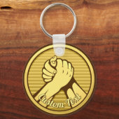 Arm Wrestling Gold Sleutelhanger (Voorkant)