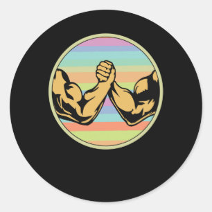 Arm Wrestling  Ronde Sticker
