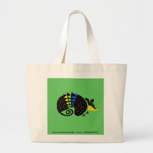 ARMADILLO - Bedreigd dier - Wildlife - Groen Grote Tote Bag