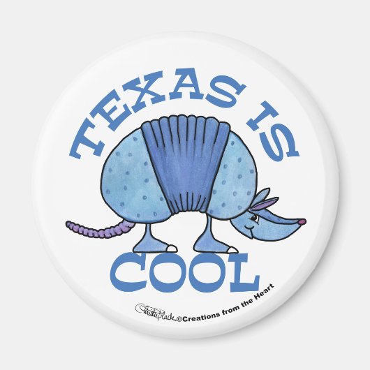 Armadillo Blue-Texas is Cool Magneet (Voorkant)