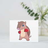 Armadillo Boksen Bokser Bokshandschoenen Briefkaart (Staand voorkant)