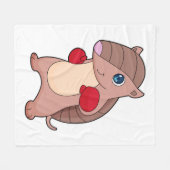 Armadillo Boxer Boxer Boxing-handschoenen Fleece Deken (Voorkant (Horizontaal))