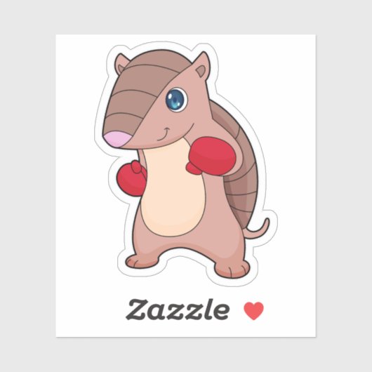 Armadillo Boxer Boxer Boxing-handschoenen Sticker (Vel)