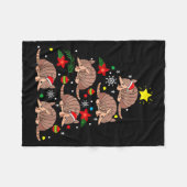 Armadillo Christmas Ornament Tree Funny Zookeeper  Fleece Deken (Voorkant (Horizontaal))