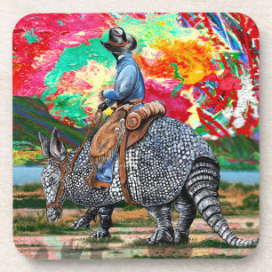Armadillo Cowboy Bier Onderzetter