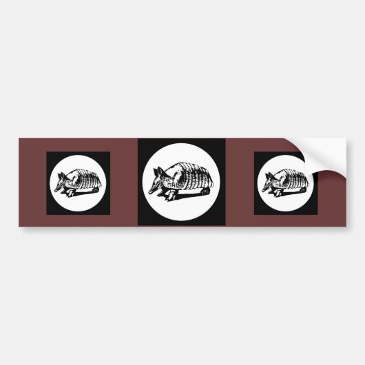Armadillo Crossing Bumpersticker (Voorkant)