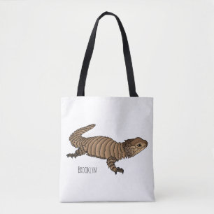 Armadillo girdled lizard cartoon illustratie draagtas