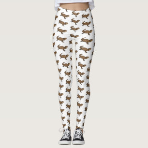 Armadillo girdled lizard cartoon illustratie leggings