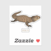 Armadillo girdled lizard cartoon illustratie sticker (Vel)