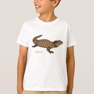 Armadillo girdled lizard cartoon illustratie t-shirt