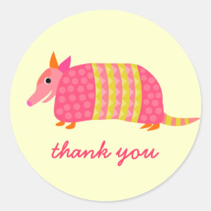 Armadillo Hartelijk dank Ronde Sticker