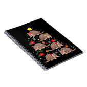 Armadillo kerstboomsierboom Funny Zookeeper Notitieboek (Rechterzijde)