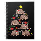 Armadillo kerstboomsierboom Funny Zookeeper Notitieboek (Voorkant)