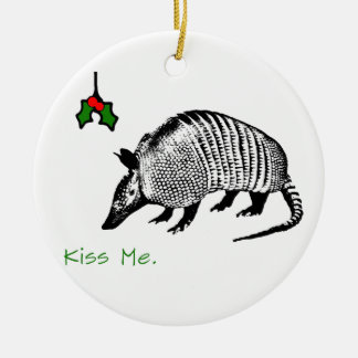 Armadillo Kiss me Keramisch Ornament
