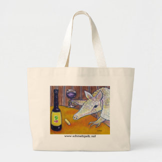 Armadillo op de wijnstang grote tote bag