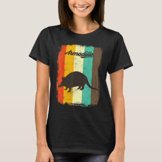 Armadillo Retro 70s dierenkunst T-shirt