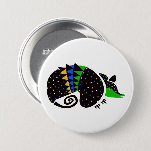 Armadillo - ronde button 7,6 cm (Voorkant /achterkant)