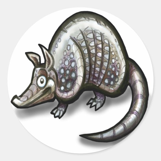 Armadillo Ronde Sticker (Voorkant)