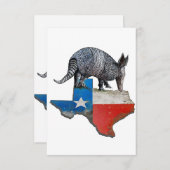 Armadillo Texas State Flag Kaart (Voorkant / Achterkant)