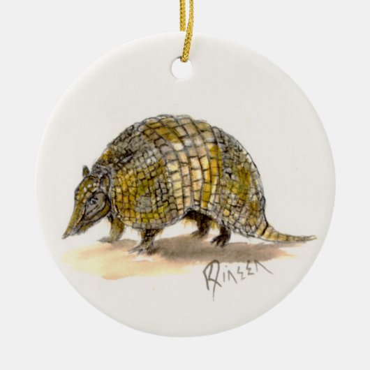 Armadillo-versiering Keramisch Ornament (Voorkant)