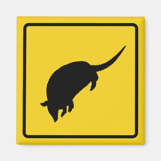 Armadillo Waarschuwingsmagneet Magneet (Voorkant)