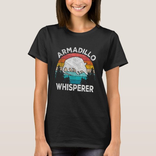 Armadillo Whisperer Armadillo Armadillo Retro T-shirt (Voorkant)