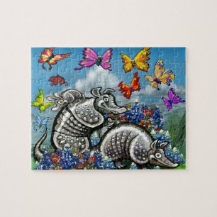 Armadillos Bluebonnets Butterflies Wilde bloemen Legpuzzel