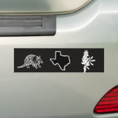 Armadillos en Bluebonnet Texas Bumpersticker (Op auto)