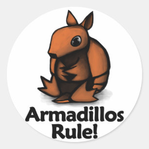 Armadillos heersen! ronde sticker