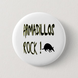 Armadillos Rock! Knoop Ronde Button 5,7 Cm