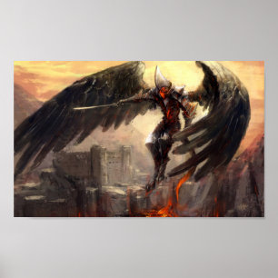 Armageddon Angel op gevechtsveld Poster