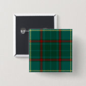 Armagh County Irish Tartan Vierkante Button 5,1 Cm (Voorkant /achterkant)