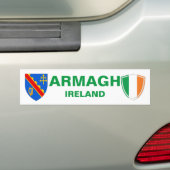Armagh Ireland Crest en Irish Flag Bumpersticker (Op auto)