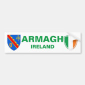 Armagh Ireland Crest en Irish Flag Bumpersticker (Voorkant)