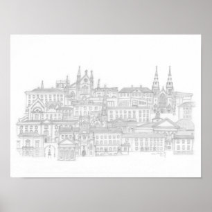 Armagh stadsgezicht poster