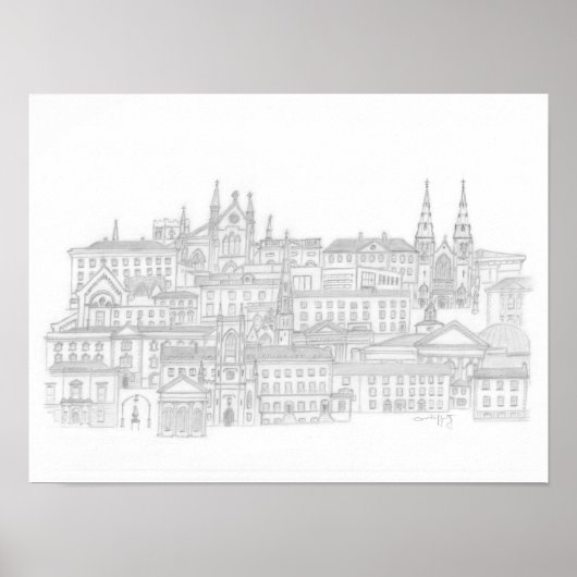 Armagh stadsgezicht poster (Voorkant)