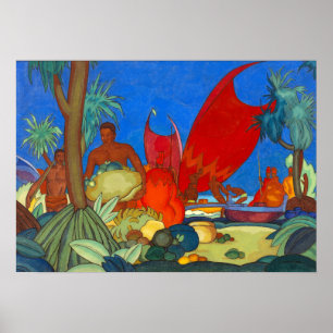 Arman Manookian - belle affiche "de voiles rouges"