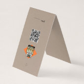 Armband Ketting Display Prijs Label met QR & Logo Visitekaartjes (Achterkant)