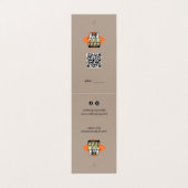 Armband Ketting Display Prijs Label met QR & Logo Visitekaartjes (Buitenkant ongevouwen)