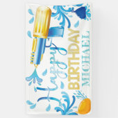 Arme à eau Anniversaire Personnalisé Bannière (Vertical)