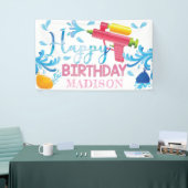 Arme à eau Été Fille Anniversaire Bannière personn (Salon professionnel)