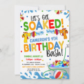 Arme à eau Invitation anniversaire (Devant)