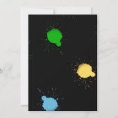 Arme à eau Splash Boy 10e anniversaire Invitations (Dos)