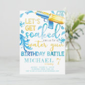 Arme à eau Summer Boy Anniversaire Fête Invitation (Debout devant)