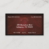 Arme à feu de revolver et carte de visite en cuir (Dos)