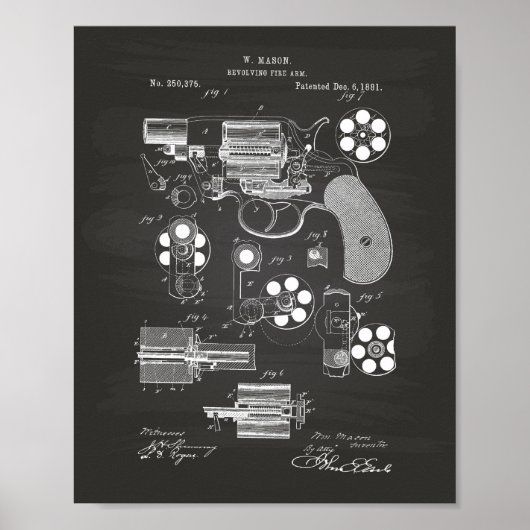 Arme à feu tournant 1881 Art breveté - Tableau de  (Devant)